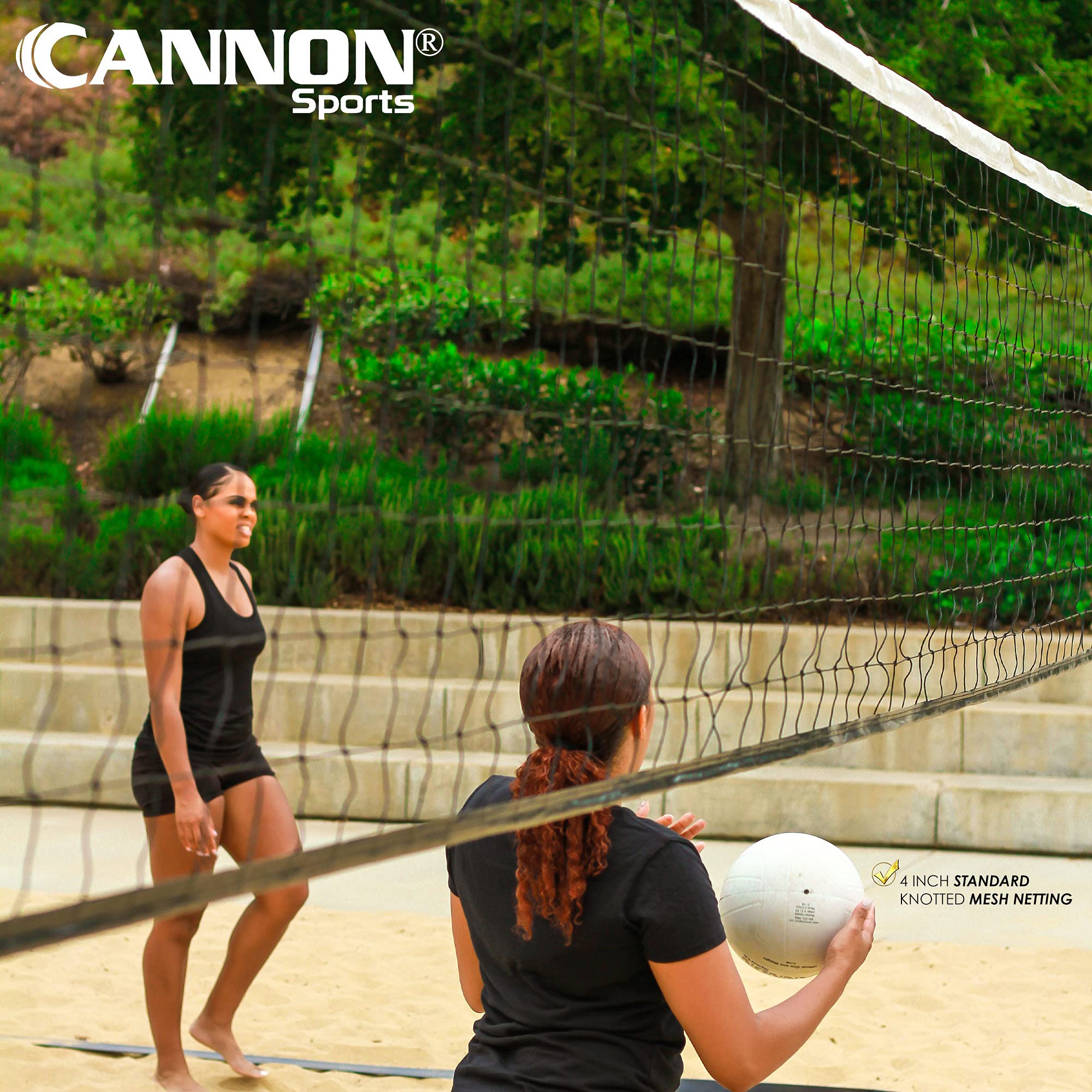 Cannon Sports Siatka do siatkówki zawodowej 9,8 m z linką stalową powlekaną winylem