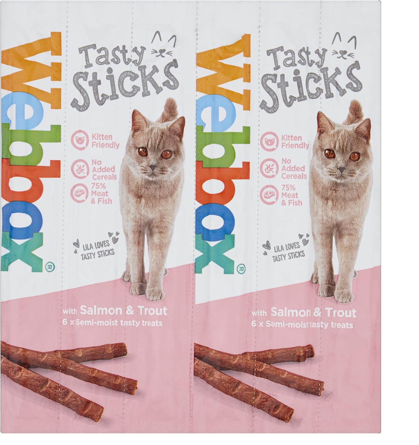 box Cats Delight Tasty Cat Salmon and Trout Treats, 6 Sticks Amazon.co.uk Pet Supplies