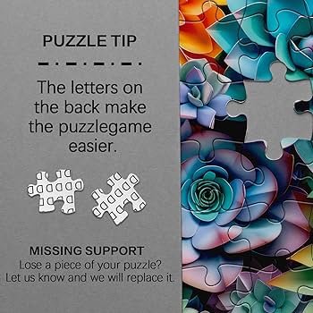 Amazon | 大人向けの3D多肉植物パズル 1000ピース 自然植物