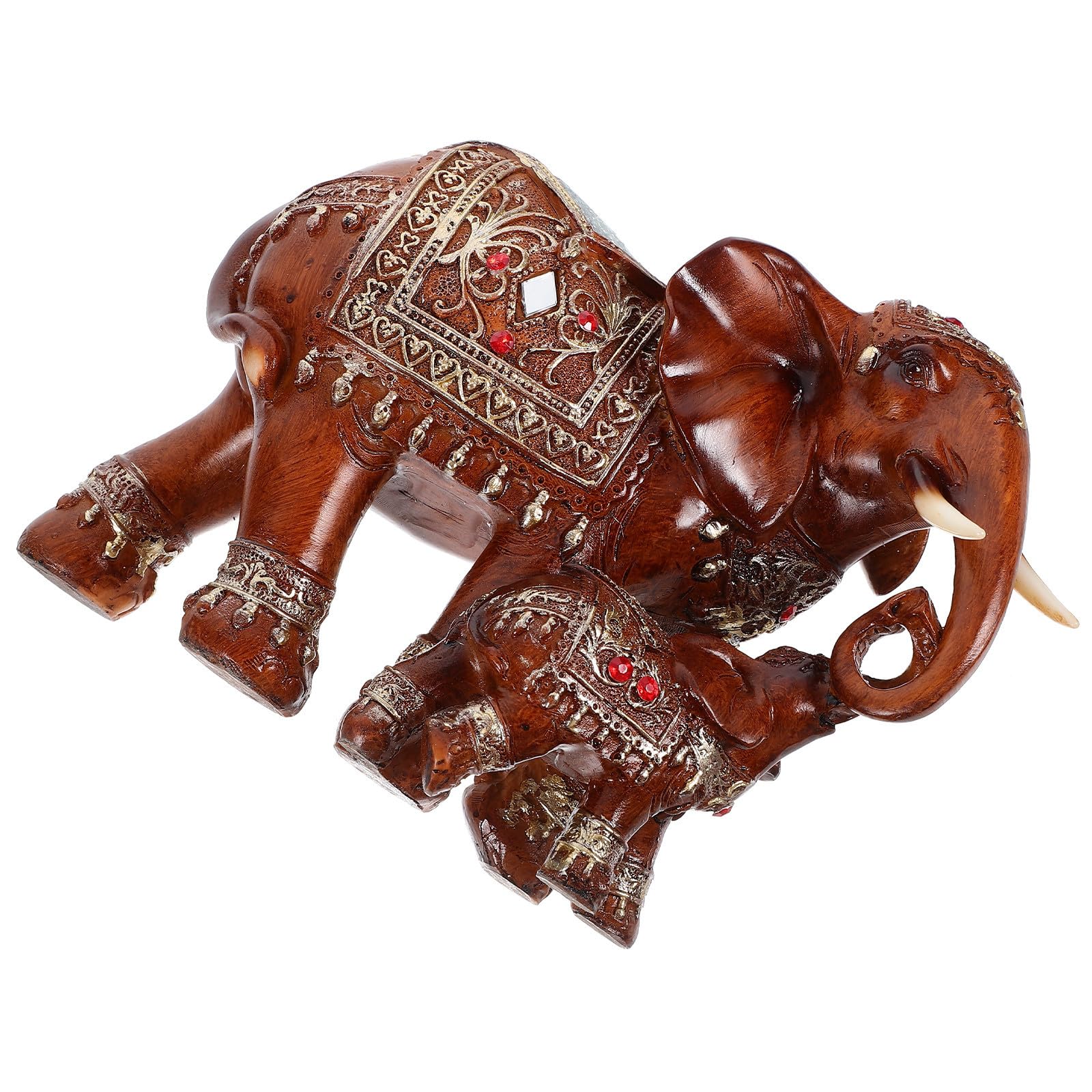 Estatua de Elefante de Resina para Escritorio, Decoración Artesanal