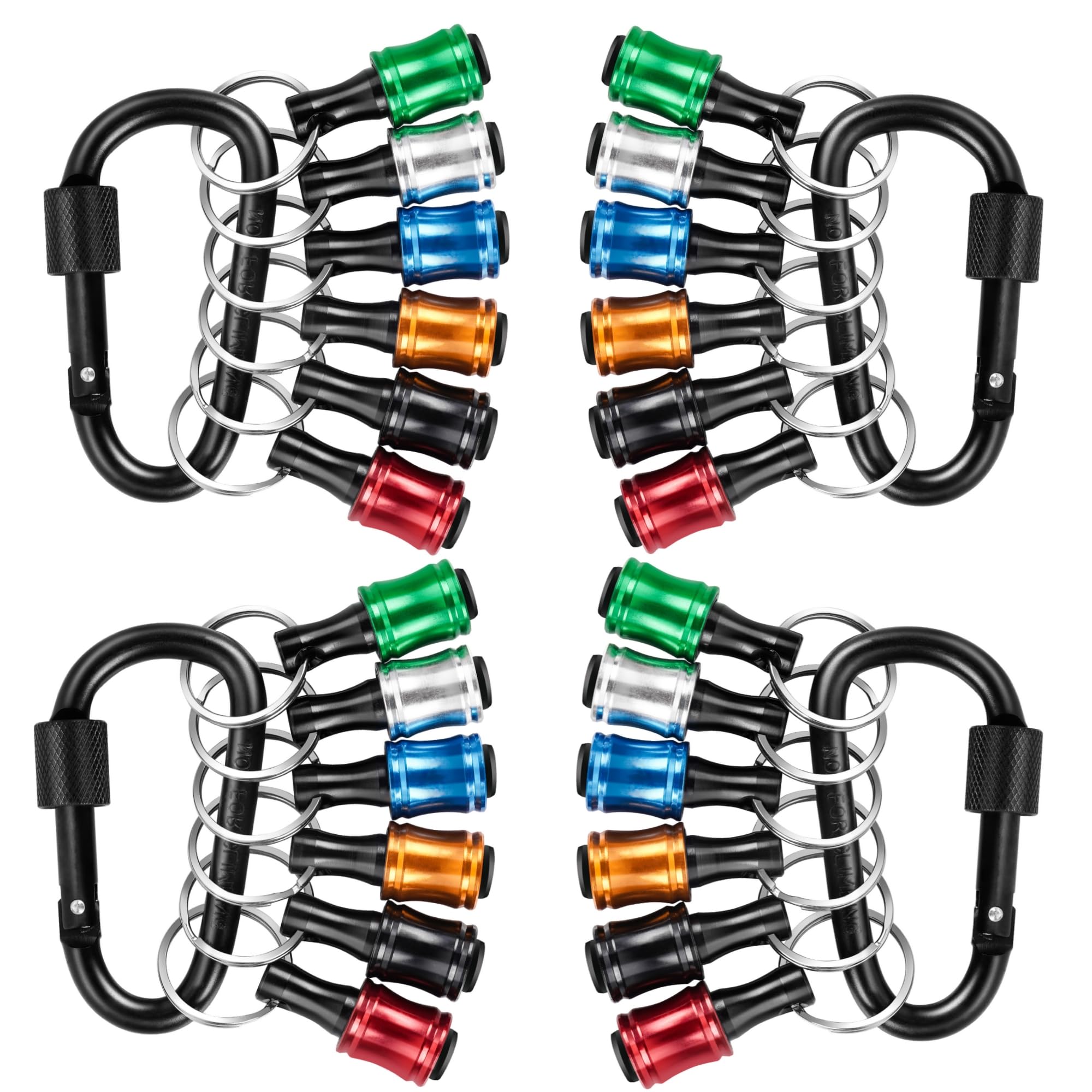 Bit Holder Keychain 24pc Bit Holder 1/4 inch Hex Shank Screwdriver Bits Holder Extension Bar Keychain Screw Adapter Drill Change Hand-held Screwdrivers Drill Bits Holder Portable
