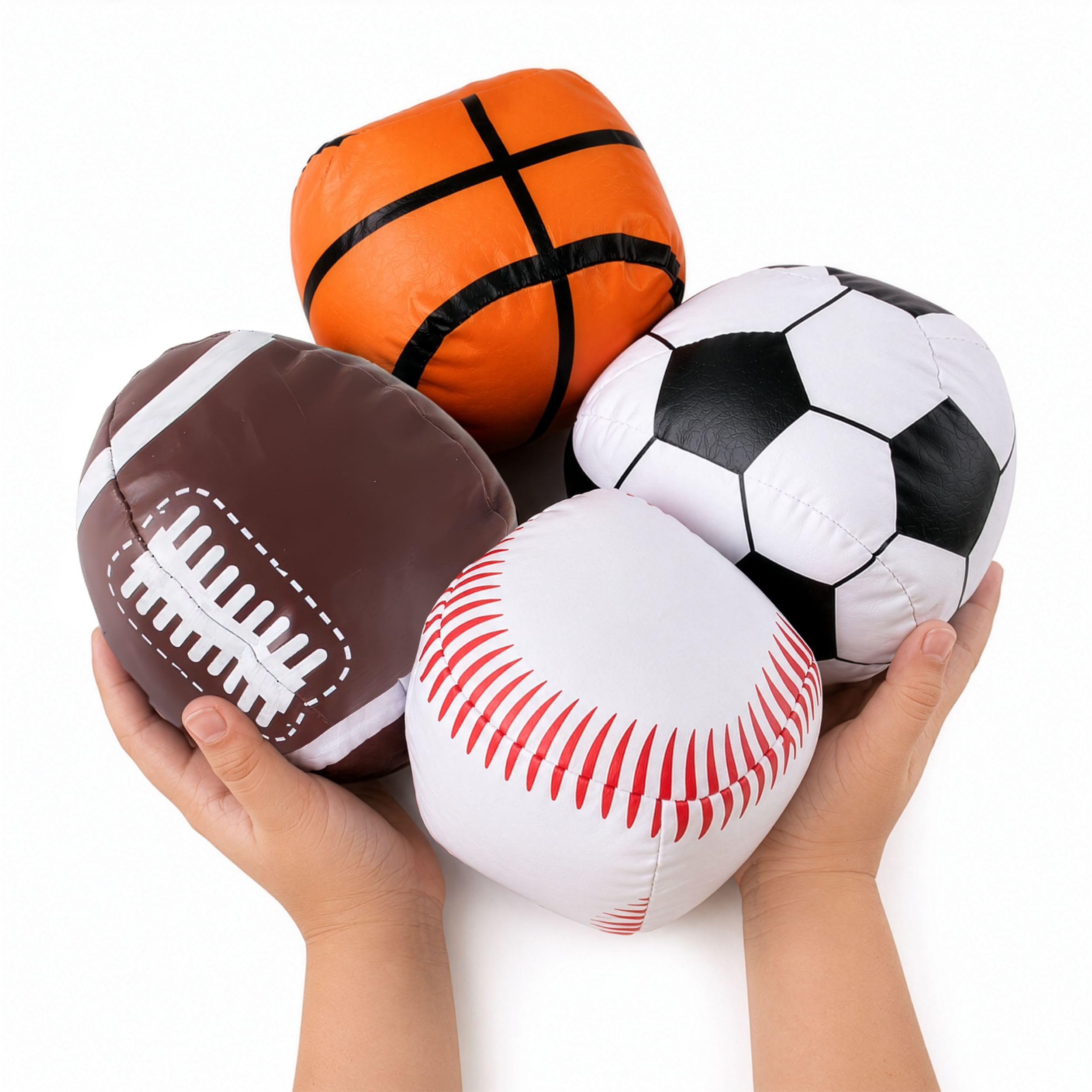 Liberty Imports set of four plush sports balls