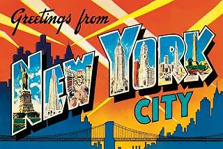 Greetings From New York Postcards Set of 24 Identical NY Postcards. Reproduction of Vintage NYC Post Card 4 x 6. Made in USA