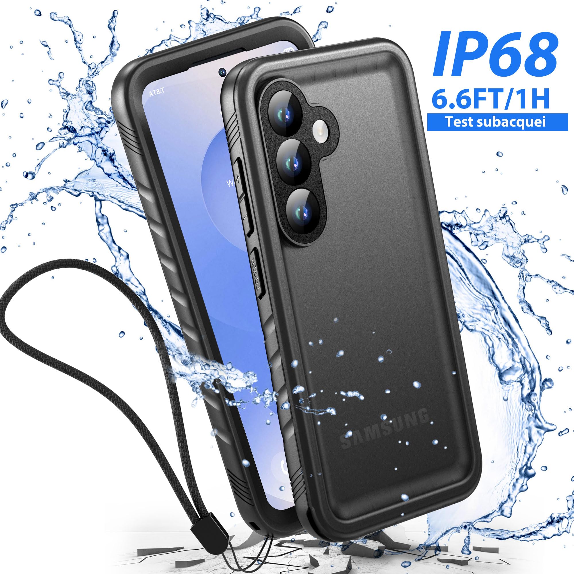 SPORTLINK Cover per Samsung Galaxy S25 Impermeabile - 360 Full Body Armor Protettiva S25 Case [IP68 Waterproof] [6FT Antiurto] Custodie Antipolvere Subacquea con Fotocamera/Schermo Protezione