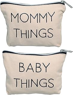 Pearhead Unisex Mommy and Baby Things Travel Pouch, 2 Count (Pack of 1)