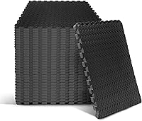 Vista 10 de Yes4All 24SQFT-120SQFT - Tapete de ejercicio de rompecabezas para gimnasio en casa, baldosas de espuma EVA entrelazadas con borde