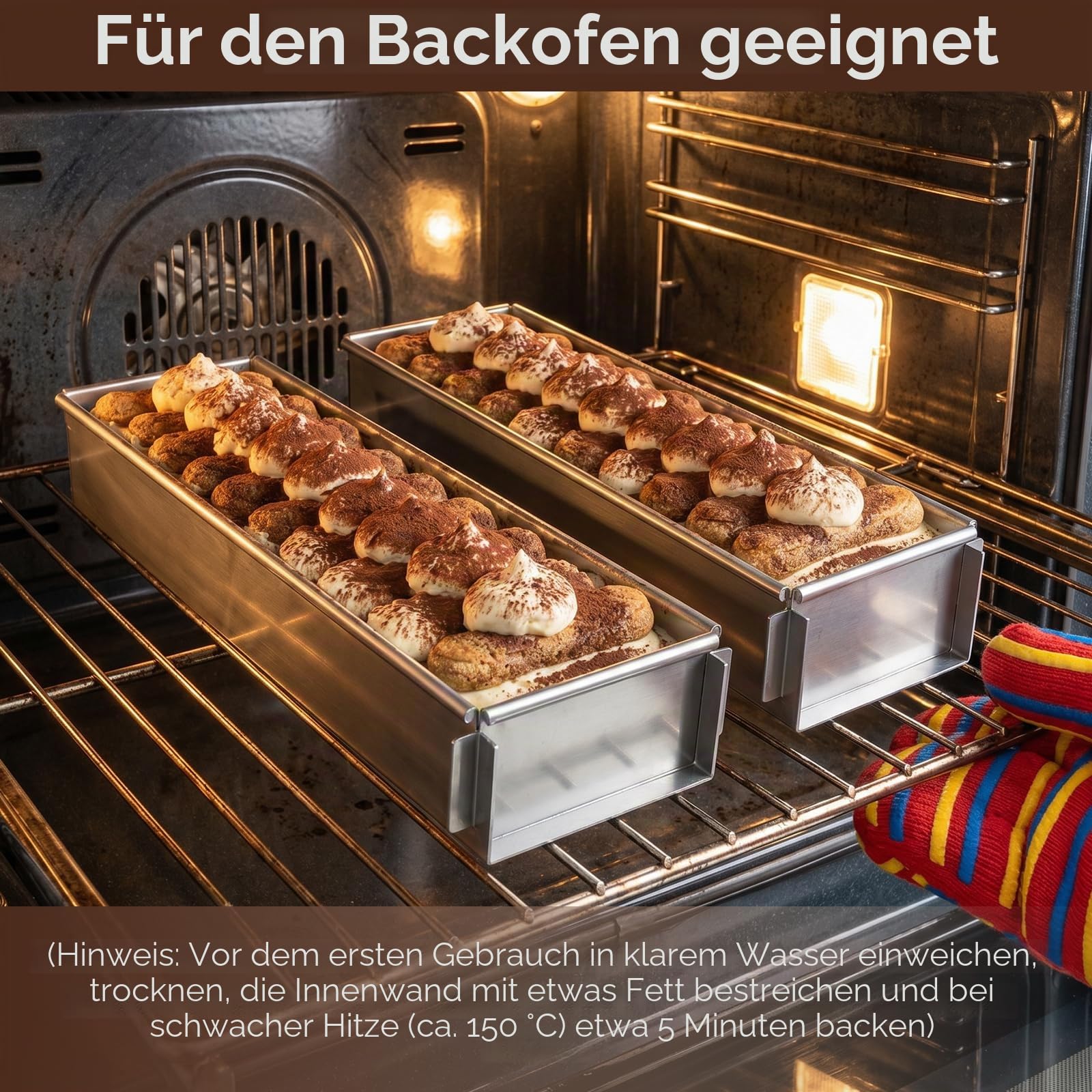 2 Stück Edelstahl Tiramisu Form für Kuchen und Torten | Backrahmen Rechteckig Verstellbar,Wiederverwendbare rechteckige Backform,Mousse Kuchenform Abnehmbarem Seitenteil