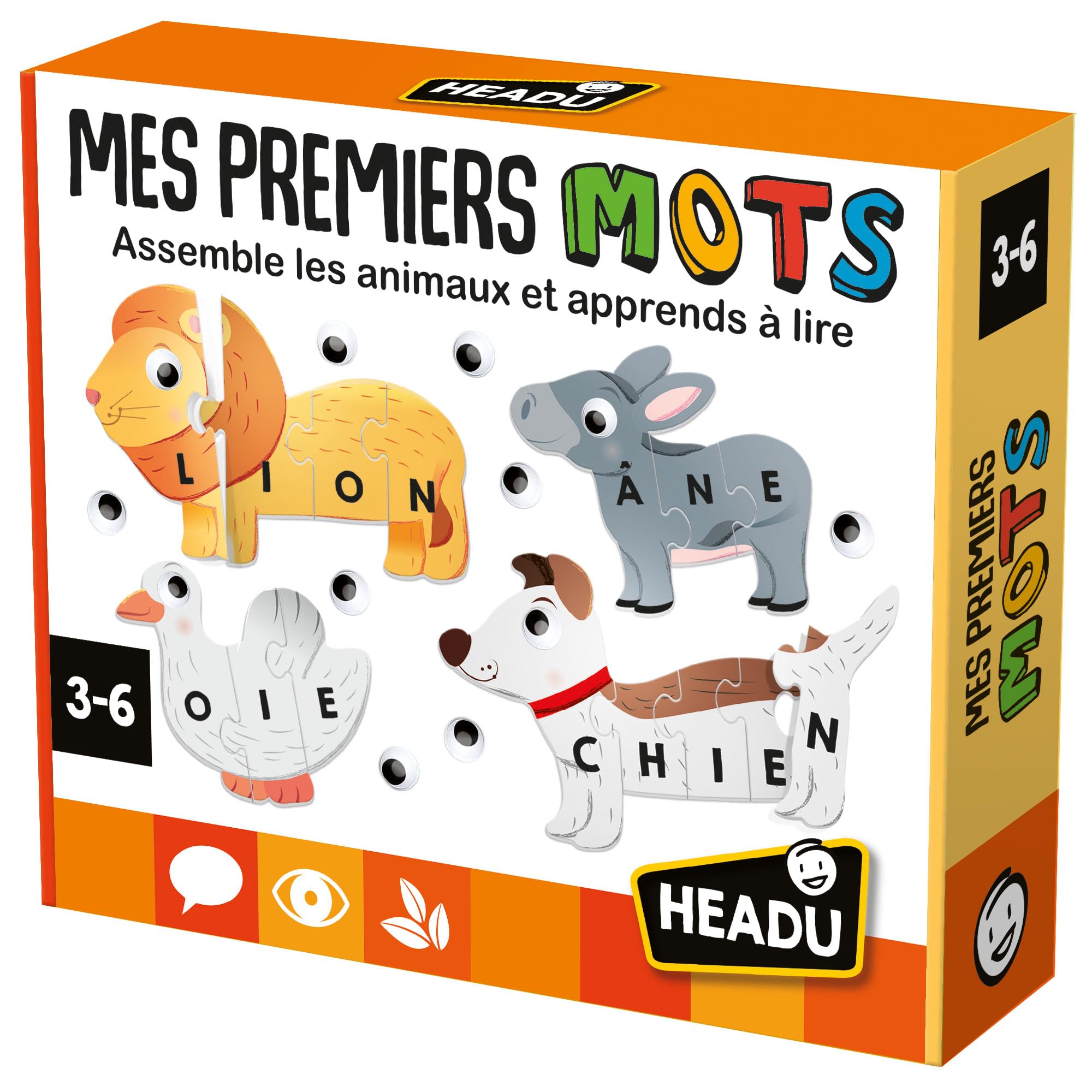 HEADU Mes Premiers Mots Jeu Éducatif 3 4 5 6 Ans Assemble Les Animaux Apprends À Lire