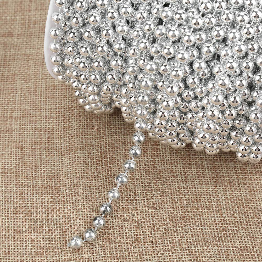 Walfront 25m / Rollo Galvanoplastia Perlas De Alambre De Perla Guirnalda  Cuerda DIY Decoración De La Boda, image size:1001x1001