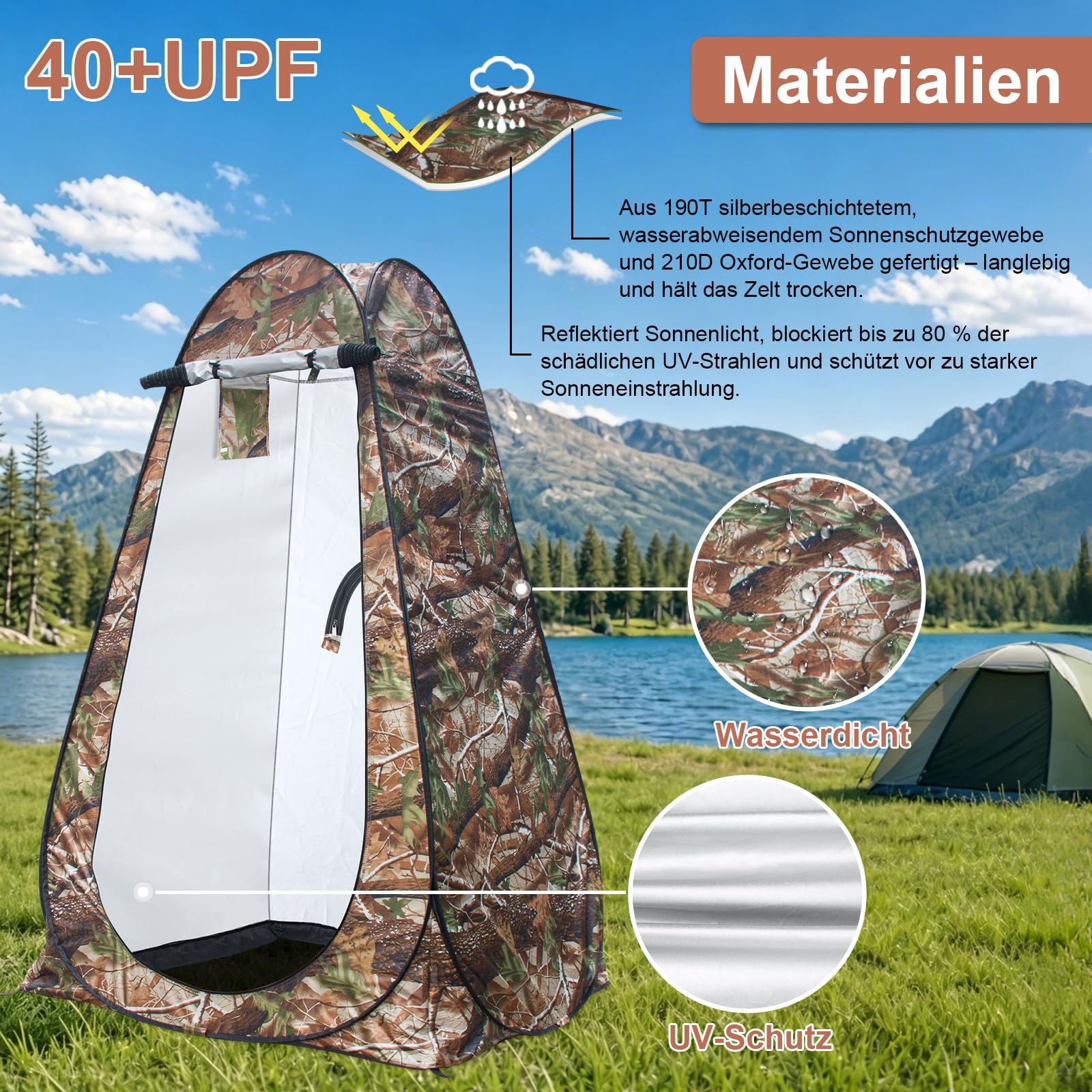 anngrowy Tente de douche de camping