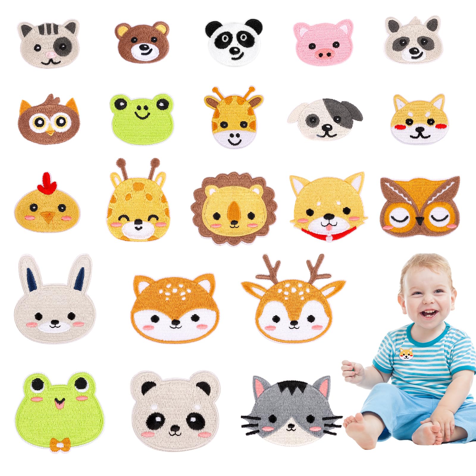 18 Patchs Thermocollants Enfants Motifs Colorés - Décorations à Repasser Ou Coudre Sur Vêtements, Sacs