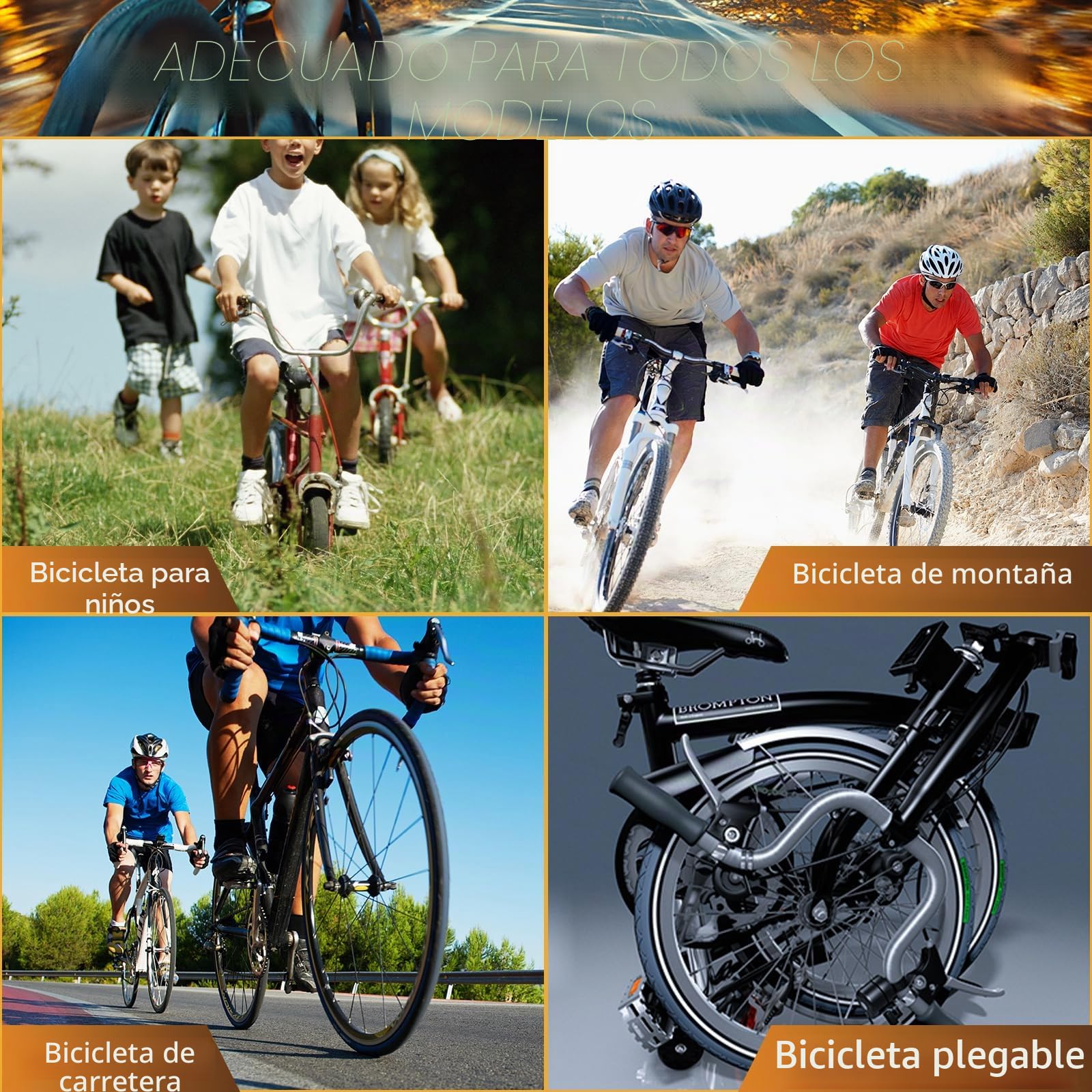 Soporte de pared para bicicletas de garaje, 6 soportes para bicicletas y 6 ganchos para casco, carga máxima de 270 kg, 160 cm