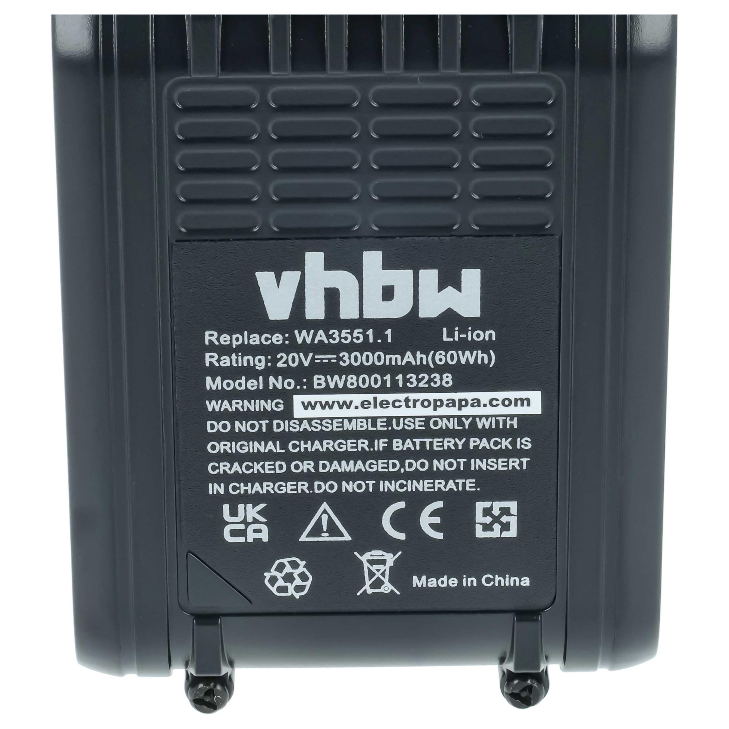 vhbw 2 x akumulator kompatybilny z Pattfield PE-AA 20, PE-20 RSB, PE-AGS 20 LI, PE-20 RHB, PE-20 ROSB narzędzie (3000 mAh, litowo-jonowy, 20 V)