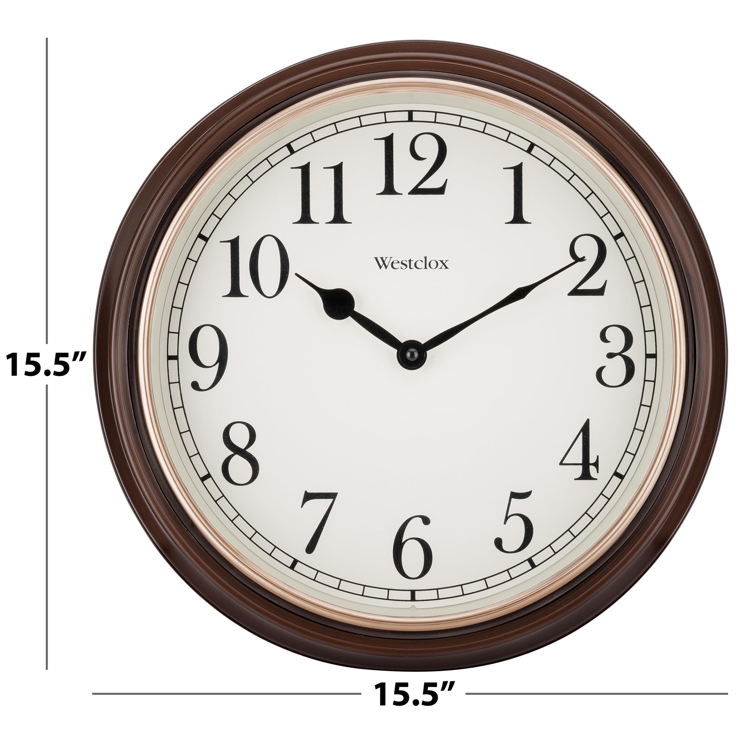 Amazon.com: Westclox 15.5-Inch Traditional Woodgrain Wall Clock