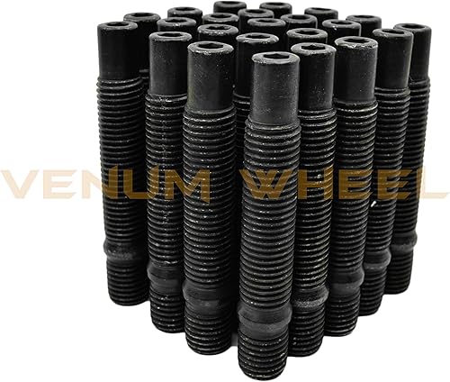 Miniatura 4 de 4 espaciadores de rueda centrados en bujes de 0.394 pulgadas y 0.98 pulgadas + negro 12x1.5 Racing Stud conversión compatible con BMW E36 E46 E90