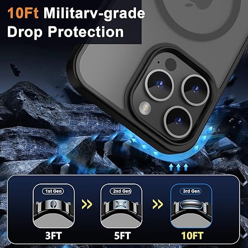 Vista 1324 de MOCCA - Funda magnética resistente para iPhone 11 de 6.1 pulgadas, compatible con MagSafe, protector de pantalla de vidrio + protector de lente