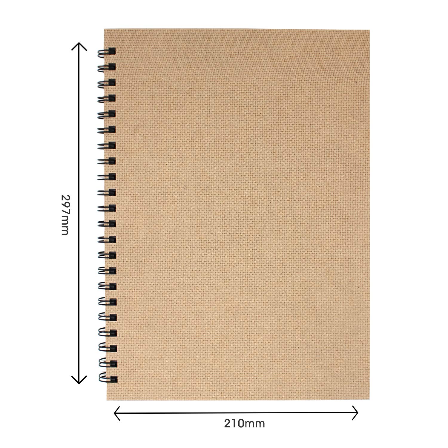 Artway Enviro spiralna czarna karta szkicownik A4. 30 stron/60 stron ciężkiego papieru z recyklingu, 270 g/m², czarny papier/karta