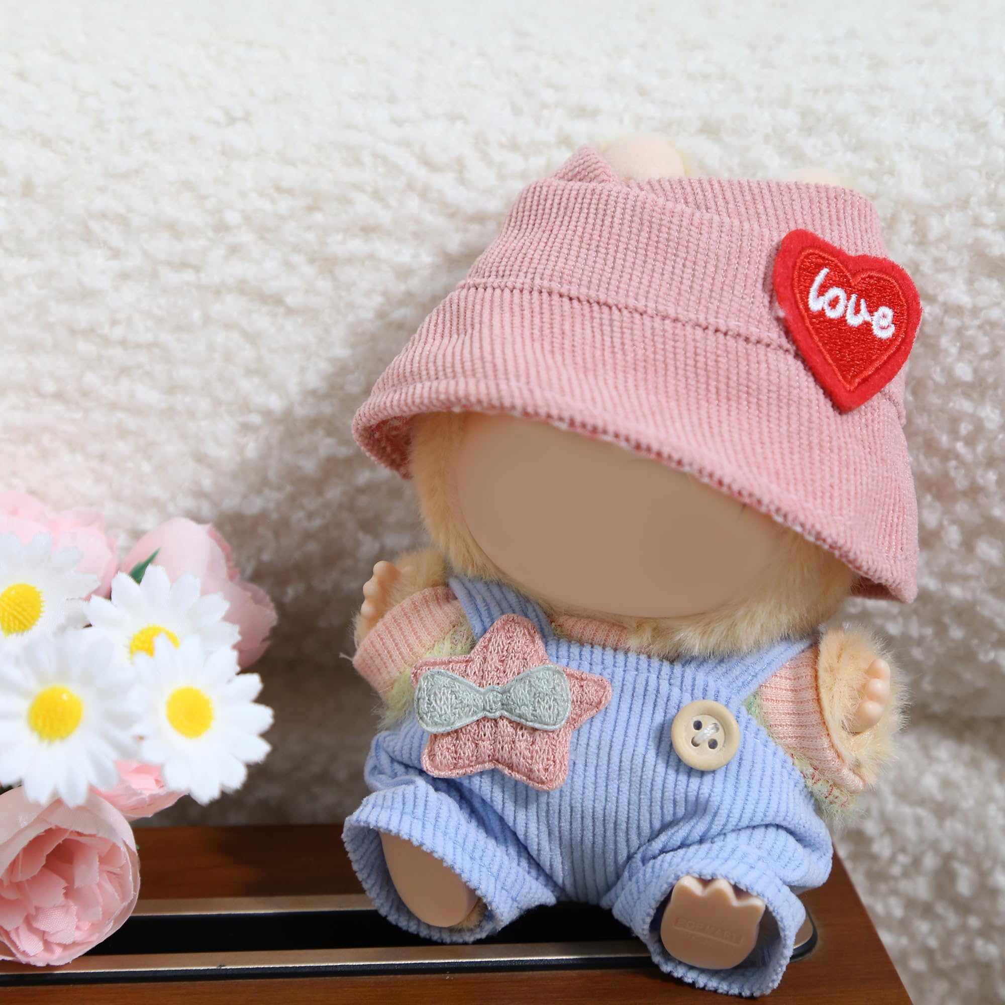 Plush Toy, Black Style Outfit Set for Doll, Toy Girl Clothes for Doll with Headband and Bow Tie,Perfect for Display or Play (Pink) - Image 4 thumbnail