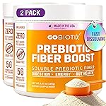 GoBiotix Fiber Supplement Powder with Prebiotics for Digestive Health and GLP-1 Support, Soluble Fiber for Gut Health & Debloat, Keto, Vegan, Gluten & Sugar Free, 35 Servings (2 Pack)