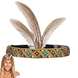 Abaodam Feather Headpiece American Headband Headdress Costume Inspired chief for Festival Carnival Party Performances Cosplay