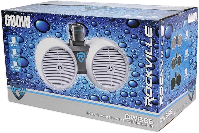 Rockville DWB65W Parlante Torre 6.5" 600W para Polaris RZR/Jeep/ATV miniatura 6