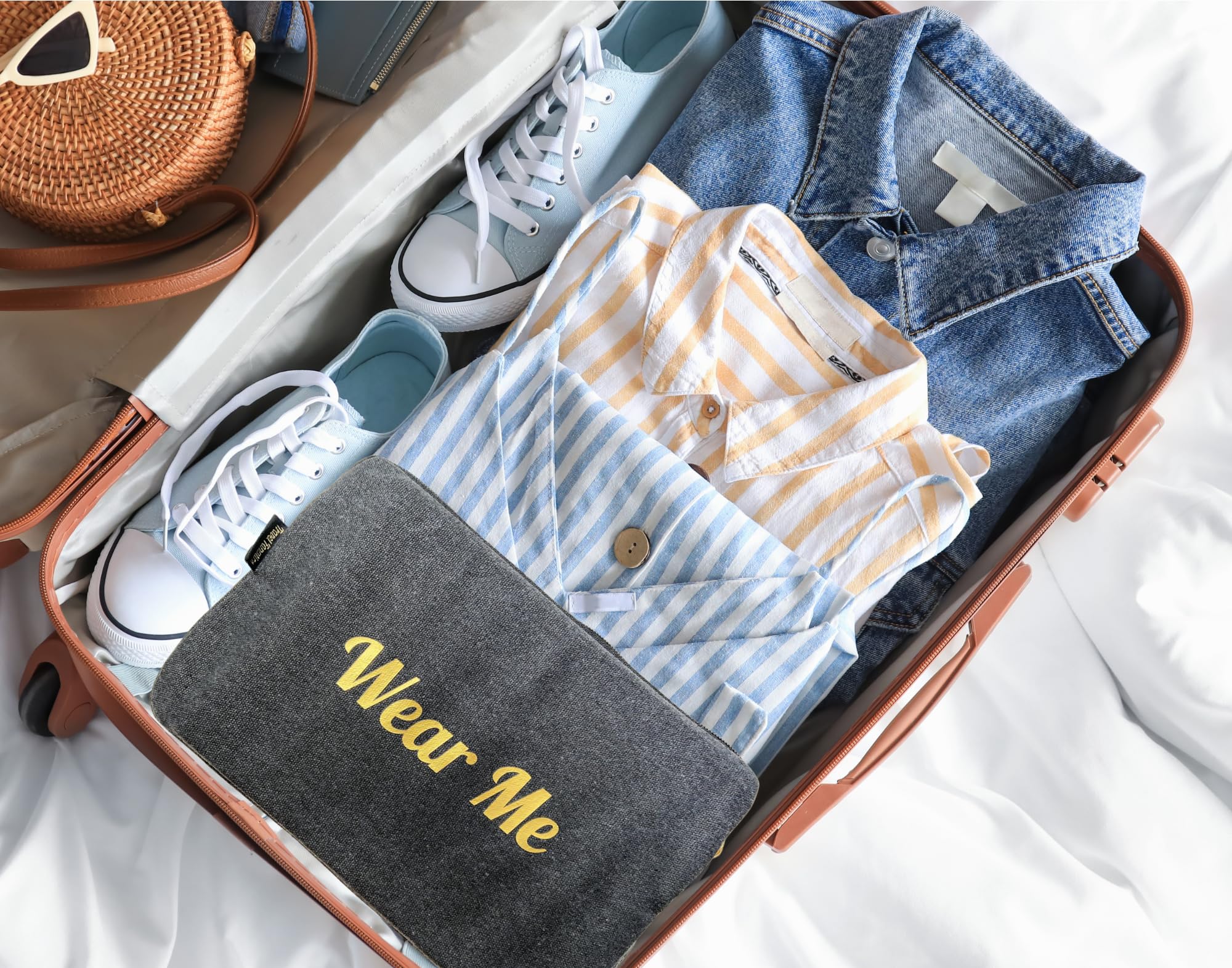 Travel Fanatics Canvas Laundry Bag -Two-Sided Dirty Clothes Bag For Traveling - Image 2