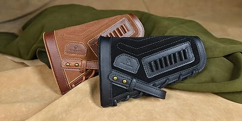 Miniatura 9 de Reposapiés para mejillas de cuero para diestroszurdos con soporte de barril para no taladrar tu pistola