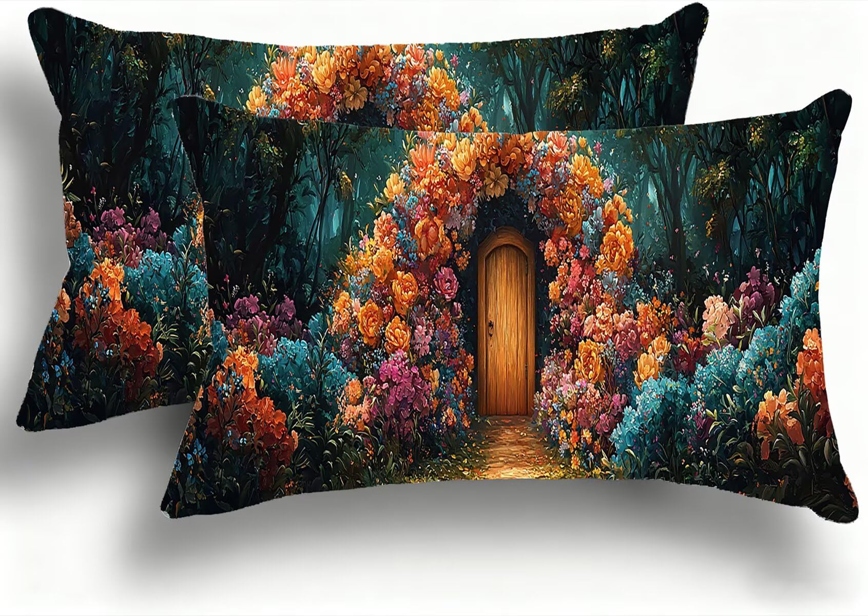 Taie Oreiller 35x70 Lot de 2 de Qualité Supérieure en Lin de Coton Durable