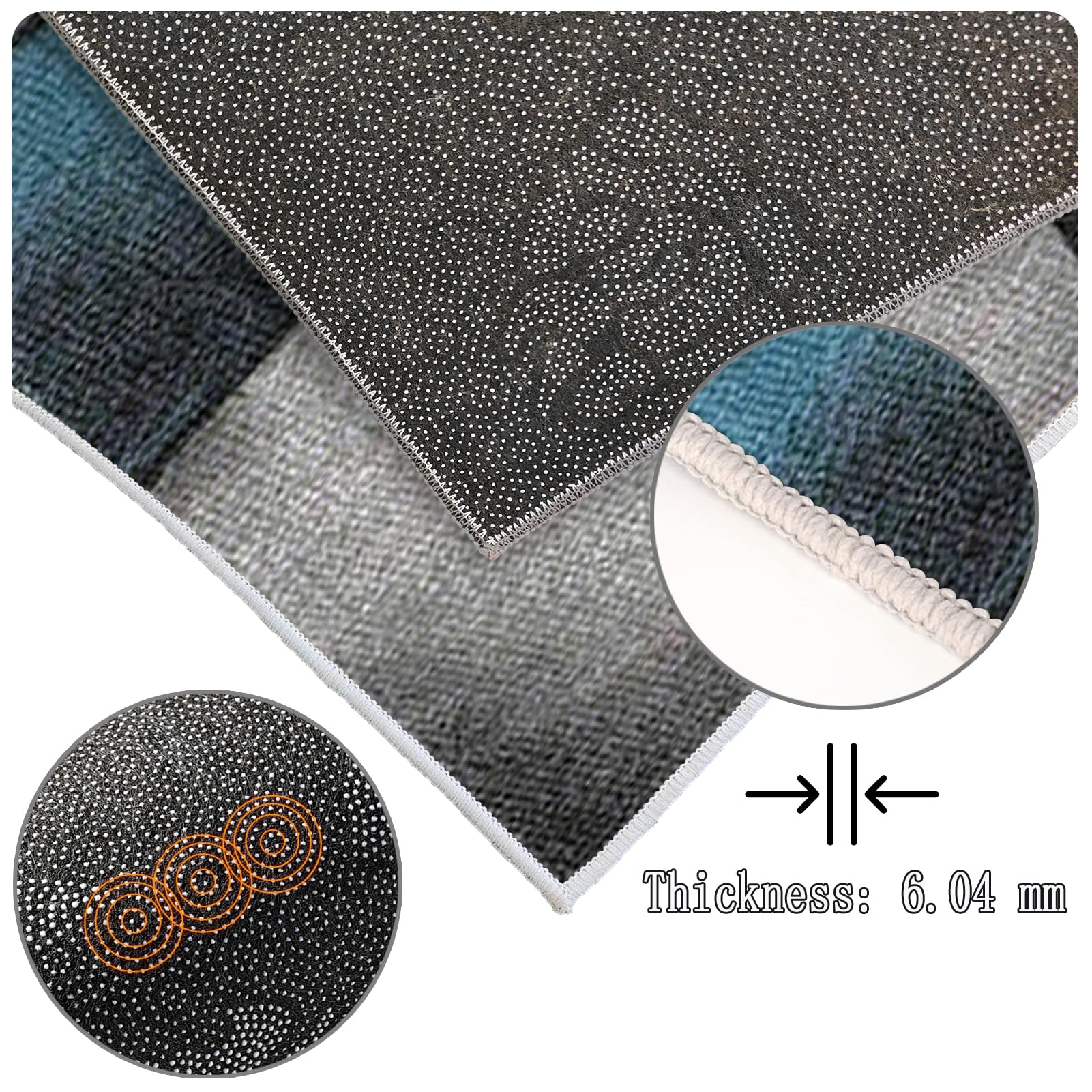 Teppich Läufer Flur Teppichläufer 90 x 500 cm Waschbarer LäUfer Teppich Flur Küchen Wohnzimmer Schlafzimmer Teppiche Küchenteppich Waschbar rutschfest Fußmatte ür Flur Küche Schlafzimmer