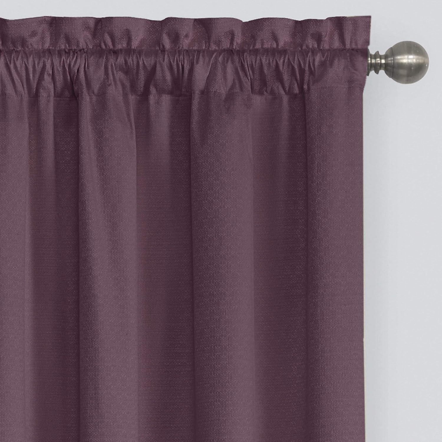 Plum Scalloped Rod Pocket Window Valance 42" x 21"
