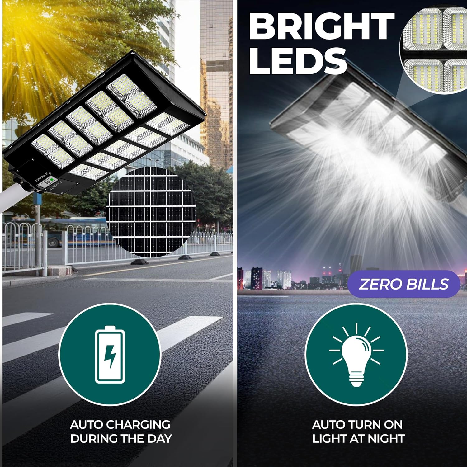 1200W Outdoor Solar Street Light with Motion Sensor and Remote, Dusk to Dawn LED Flood Light, IP65 Waterproof, Large Capacity Battery for Yard, Garden, and Driveway