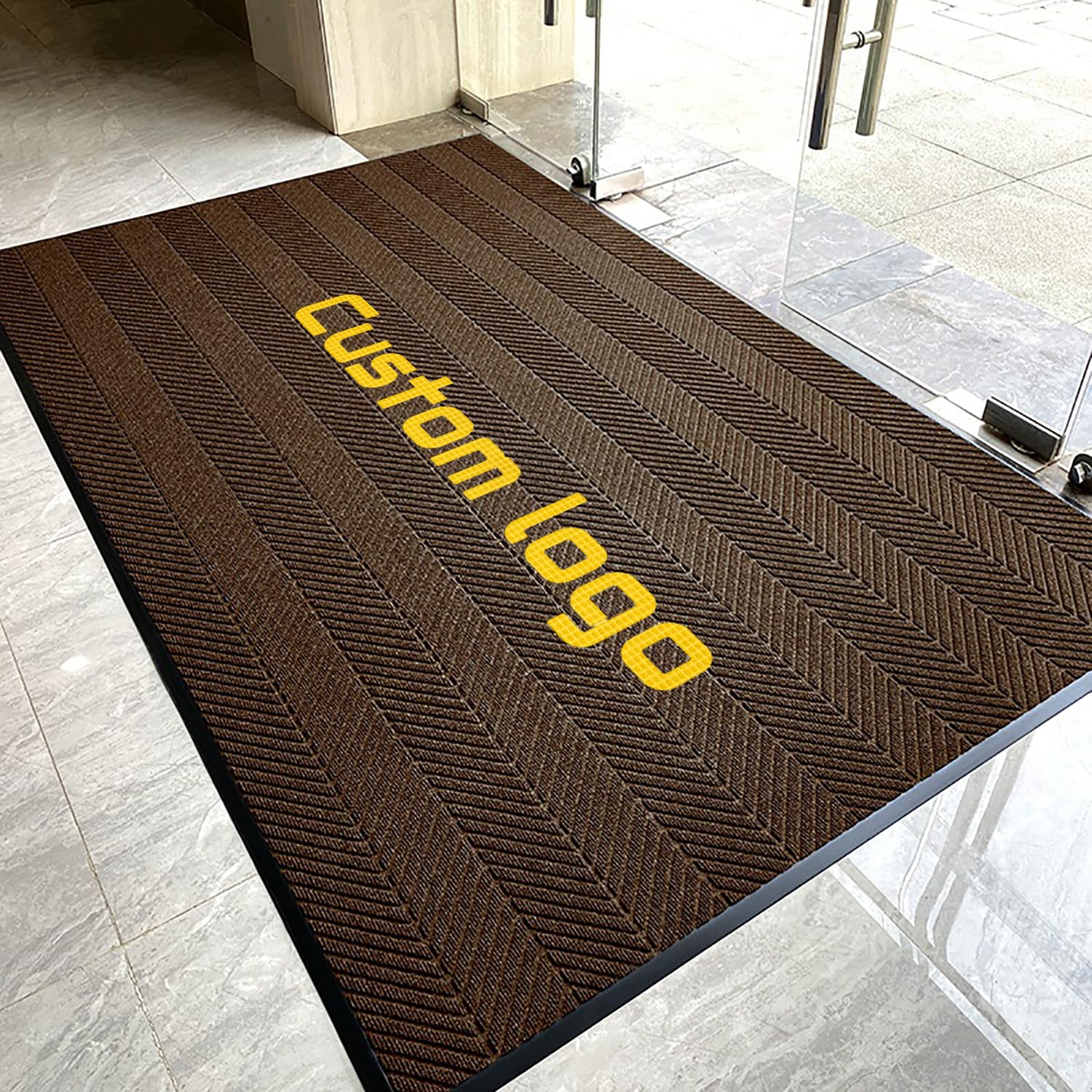 Tappeto Personalizzato con Logo Tappeti Commerciale Personalizzati Zerbini di Benvenuto Ingresso Zerbino Interni Esterni per Hotel Impresa Lavabile,60×90cm