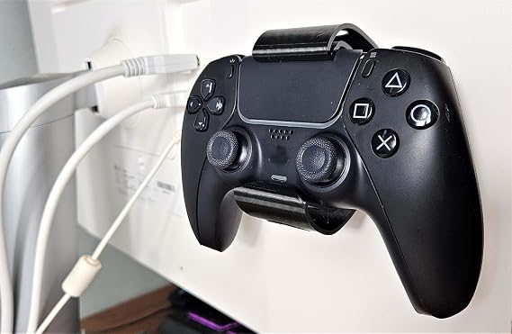 Controller Holder Under Desk or Wall Mount Compatible with PS5 DualSense and Xbox Controllers | Quick Snap-in Design | Made in USA