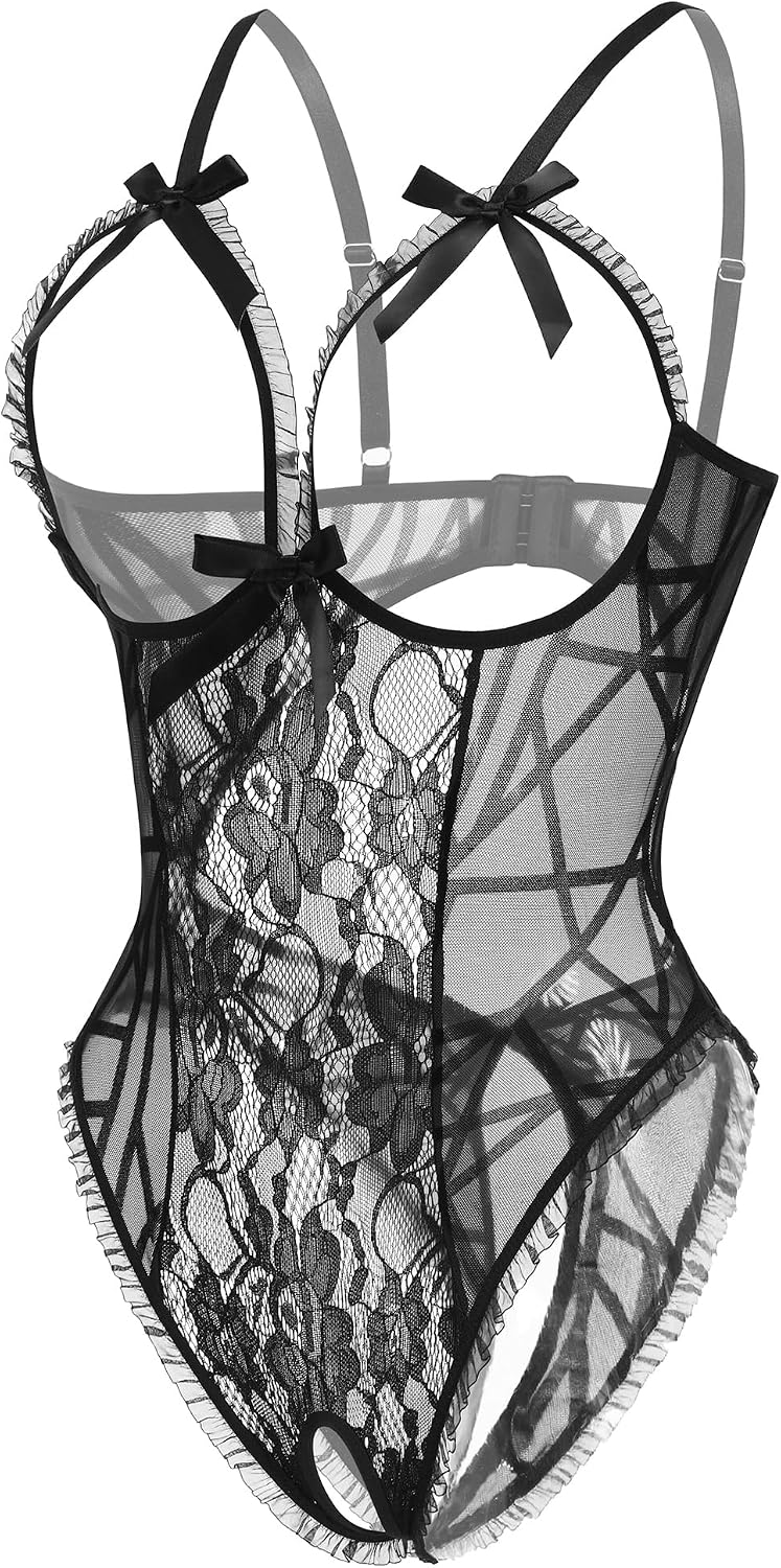 Avidlove Sexy Lingerie for Women One Piece Lace Babydoll Sleepwear Bodysuit