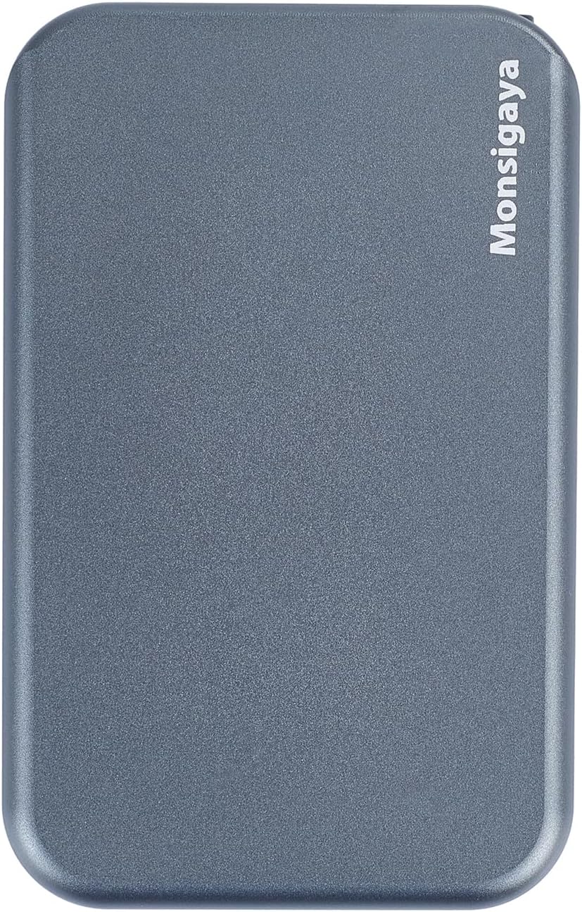 8 Compartment Metal Storage Box with Built in Metal Straw,with leather protective cover,Portable Travel Case, Gift Packaging (Blue-gray)