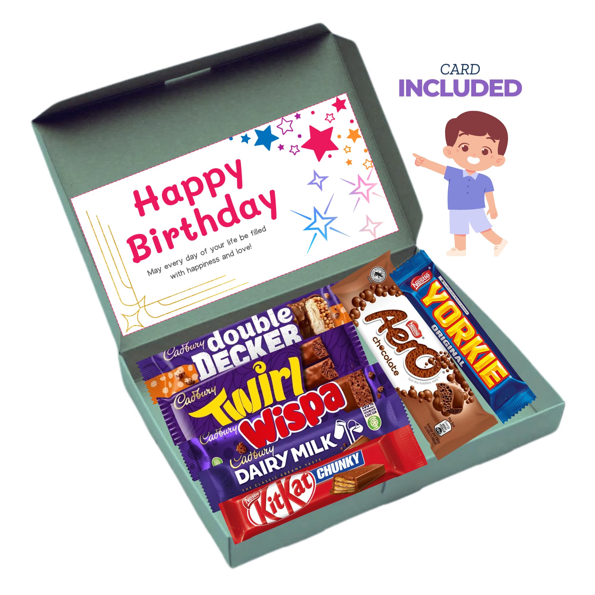 Happy Birthday Chocolate Gift Hamper | Full Sized 7 Bars