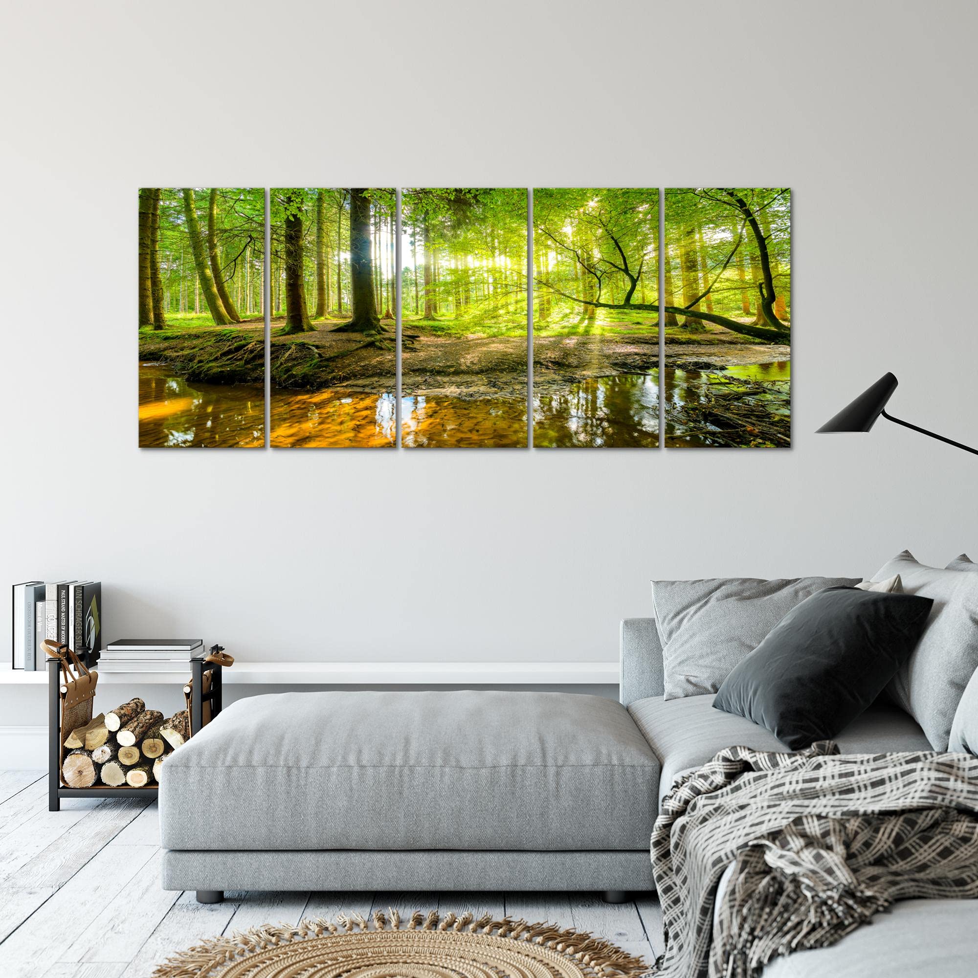 WALLARENA - Quadro Canvas Foresta Natura Verde Paesaggi - 120x80 Cm Monpronto Per Appenderetaggio - Soggiorno Camera Da Letto Quadri Moderno Stampa Su Tela Moderni Decorazione Da Parete In Formato Xxl WALLARENA - Quadro Canvas Foresta Natura Verde Paesaggi - 120x80 Cm Monpronto Per Appenderetaggio - Soggiorno Camera Da Letto Quadri Moderno Stampa Su Tela Moderni Decorazione Da Parete In Formato Xxl