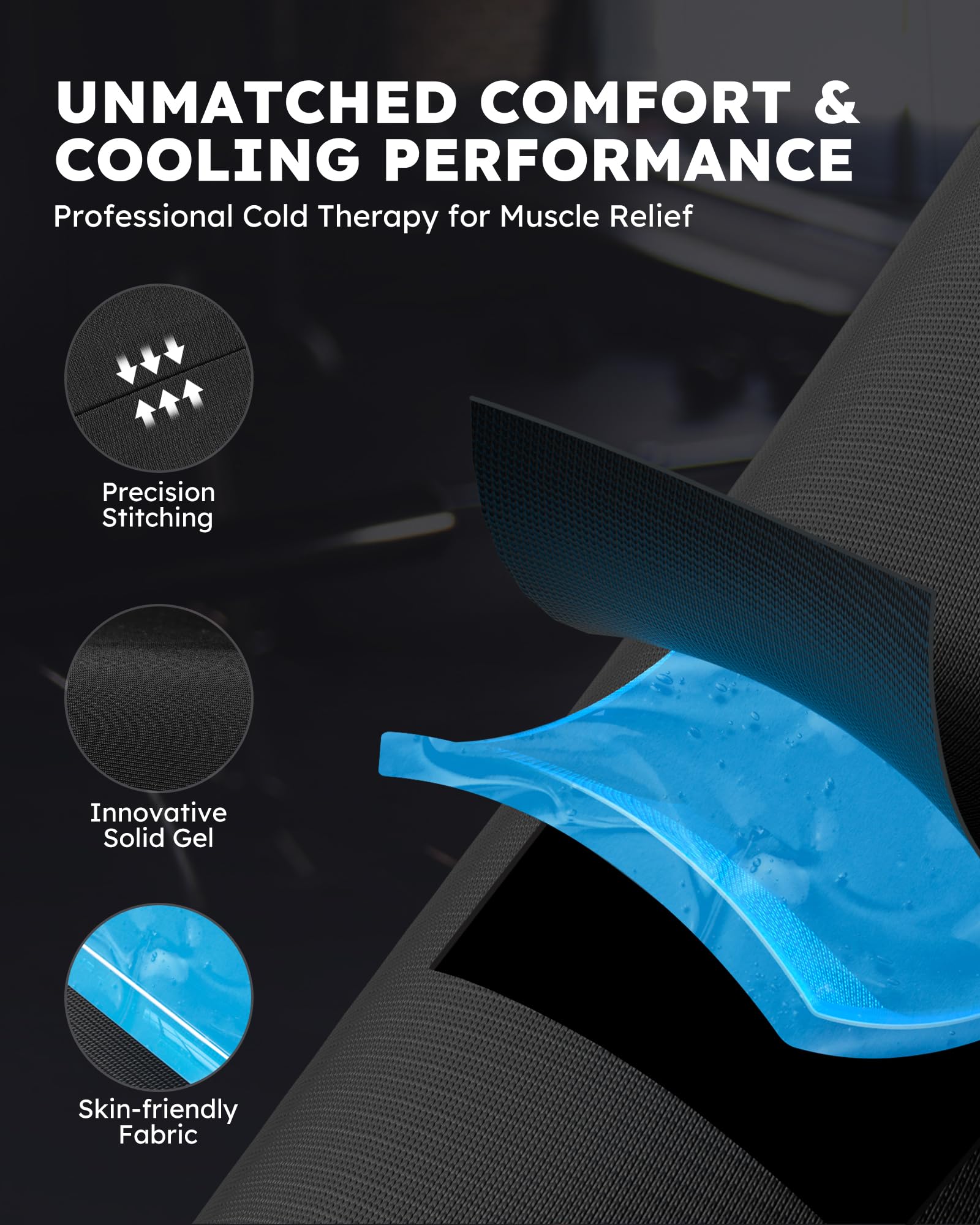 Tolaccea Bolsa de Hielo para Pierna Completa con Cobertura 360° – Compresa de Gel Reutilizable para Alivio del Dolor y Recuperación Muscular – Para Pie, Pantorrilla, Muslo, Rodilla y Espinilla(L)