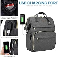 LOVEVOOK Női Laptop Hátizsák 15,6" Laptoptartóval, Vízálló Üzleti Hátizsák USB Töltőporttal, Lopásbiztos Iskolatáska Utazáshoz, Munkához 3