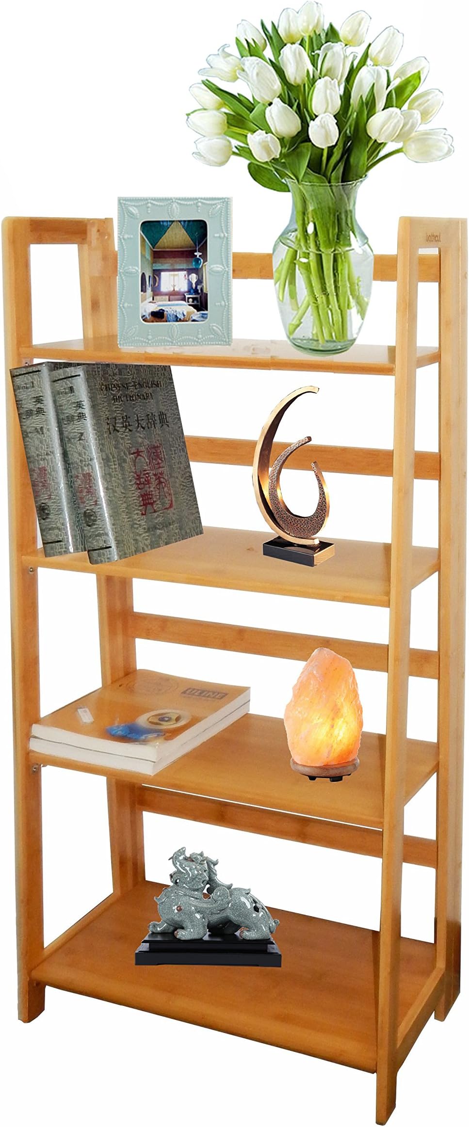 Timber Valley Multi-functional 4 Tier Bamboo Bookcase