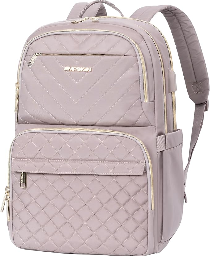 EMPSIGN 15.6" Quilted Laptop Backpack
