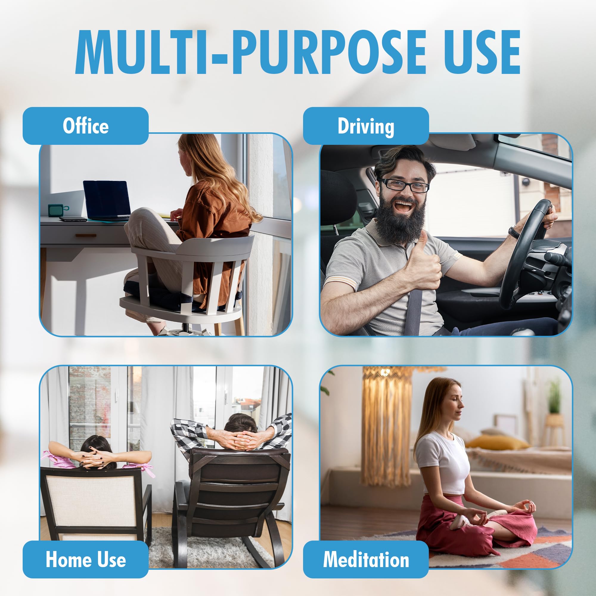 Amazon.co.jp: unsauced ジェル強化シートクッション デスクチェア用