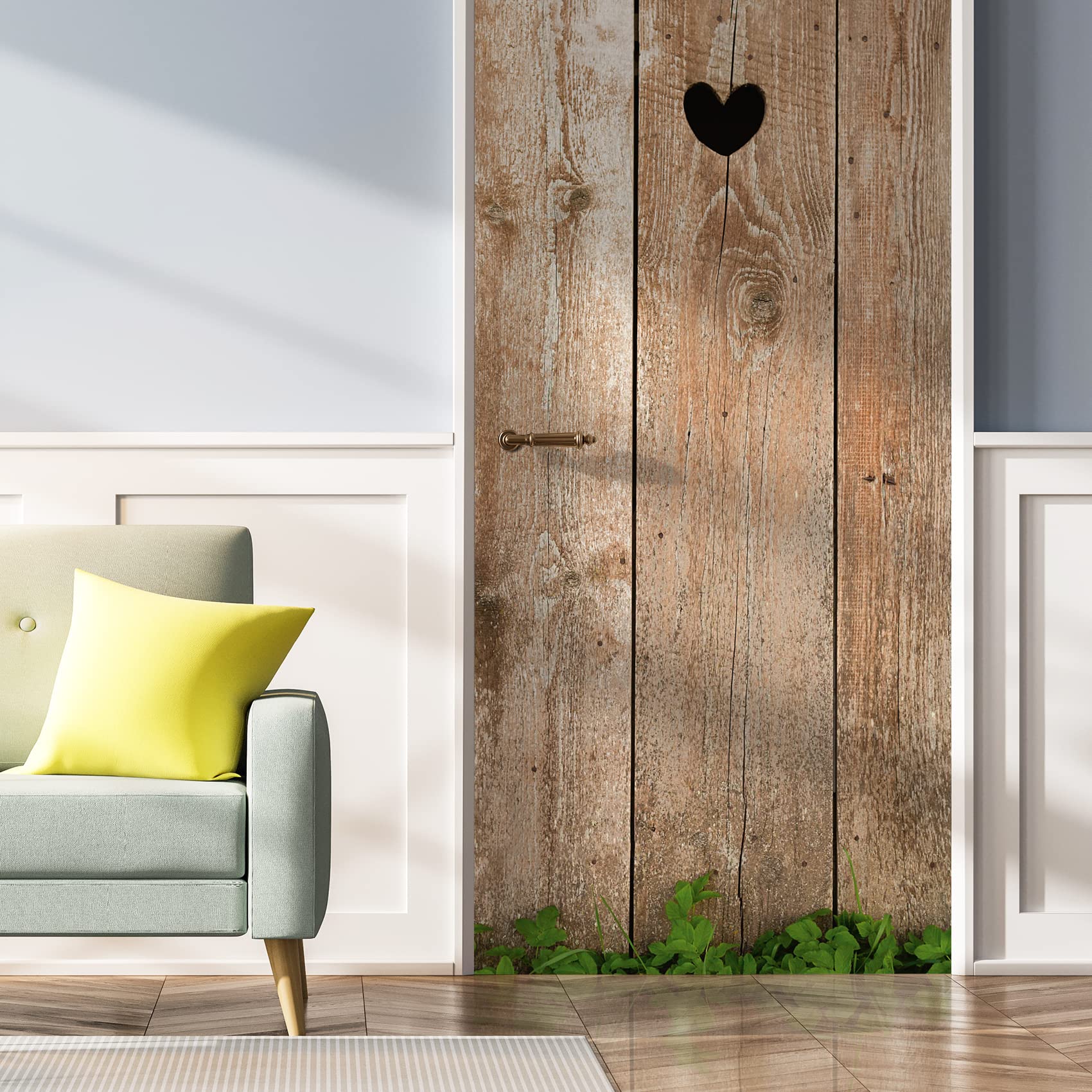 Finest Folia Deurfolie, 90 x 200 cm, deurbehang, deurposterfolie voor deur van woonkamer, kinderkamer, keuken, badkamer, deursticker, zelfklevend TF01 42 stuks deur 1