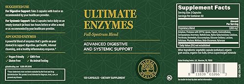 Miniatura 8 de Global Healing Center - Suplemento de mezcla probiótica definitivo (Floratrex) con prebióticos para una digestión saludable, tracto digestivo y