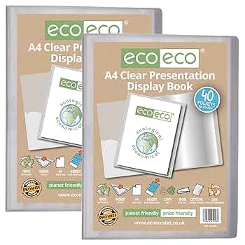 Shuban 40 Pocket Set Of 2 A4 Size Presentation Display Book Folder File