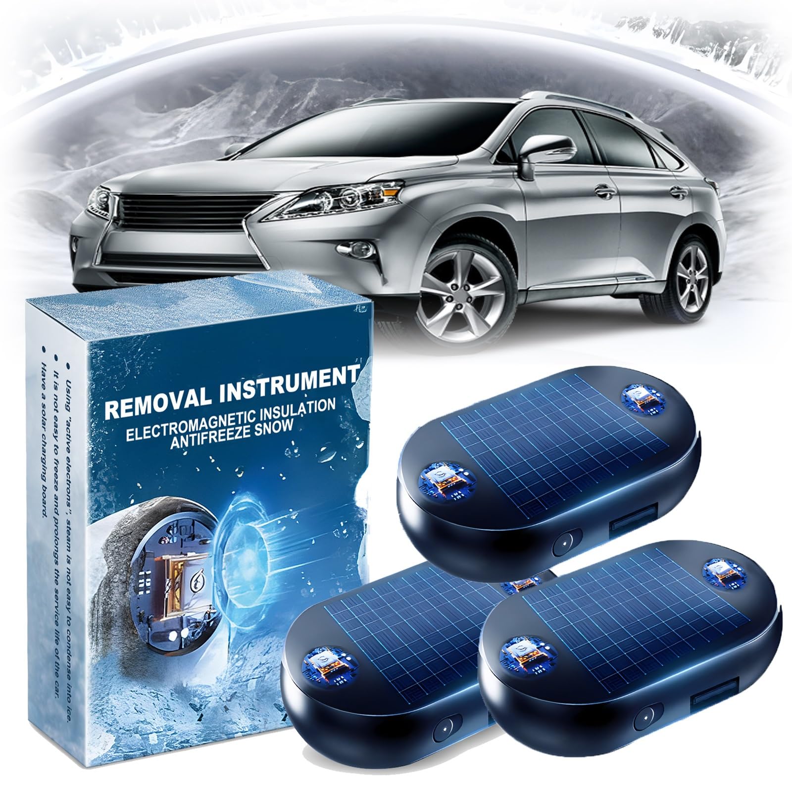 Generico Electromagnetic Car Snow Removal Device 3PCS