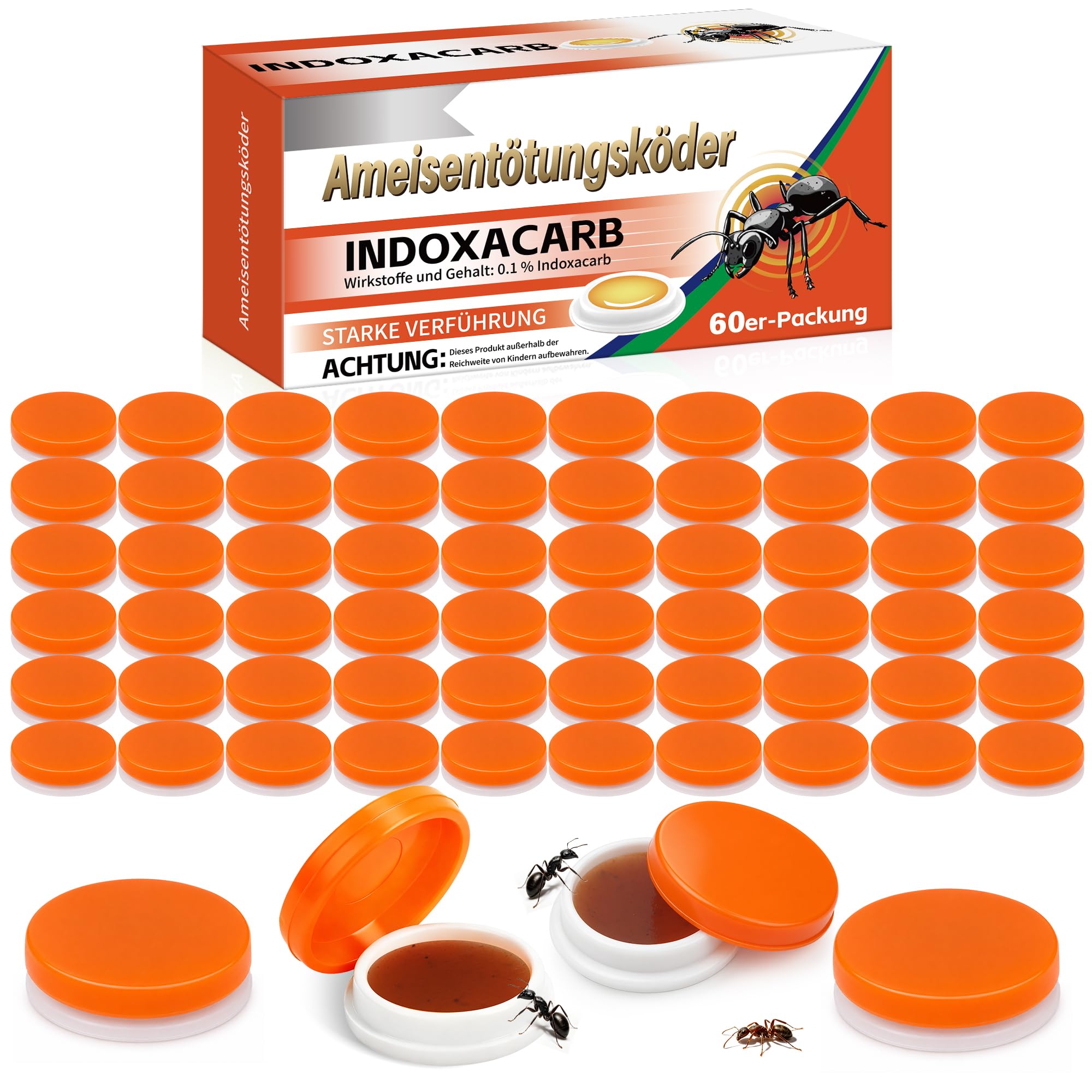 Ant Bait Stations 60 Pack, Indoor & Outdoor Ant Traps for Home
