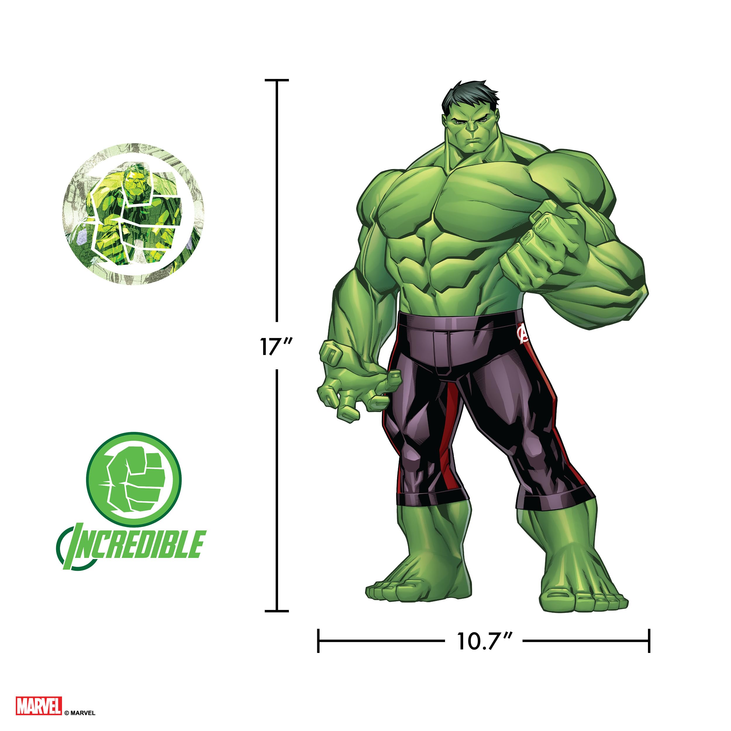 Amazon.com: Wall Palz Marvel Incredible Hulk Wall Decals - 17