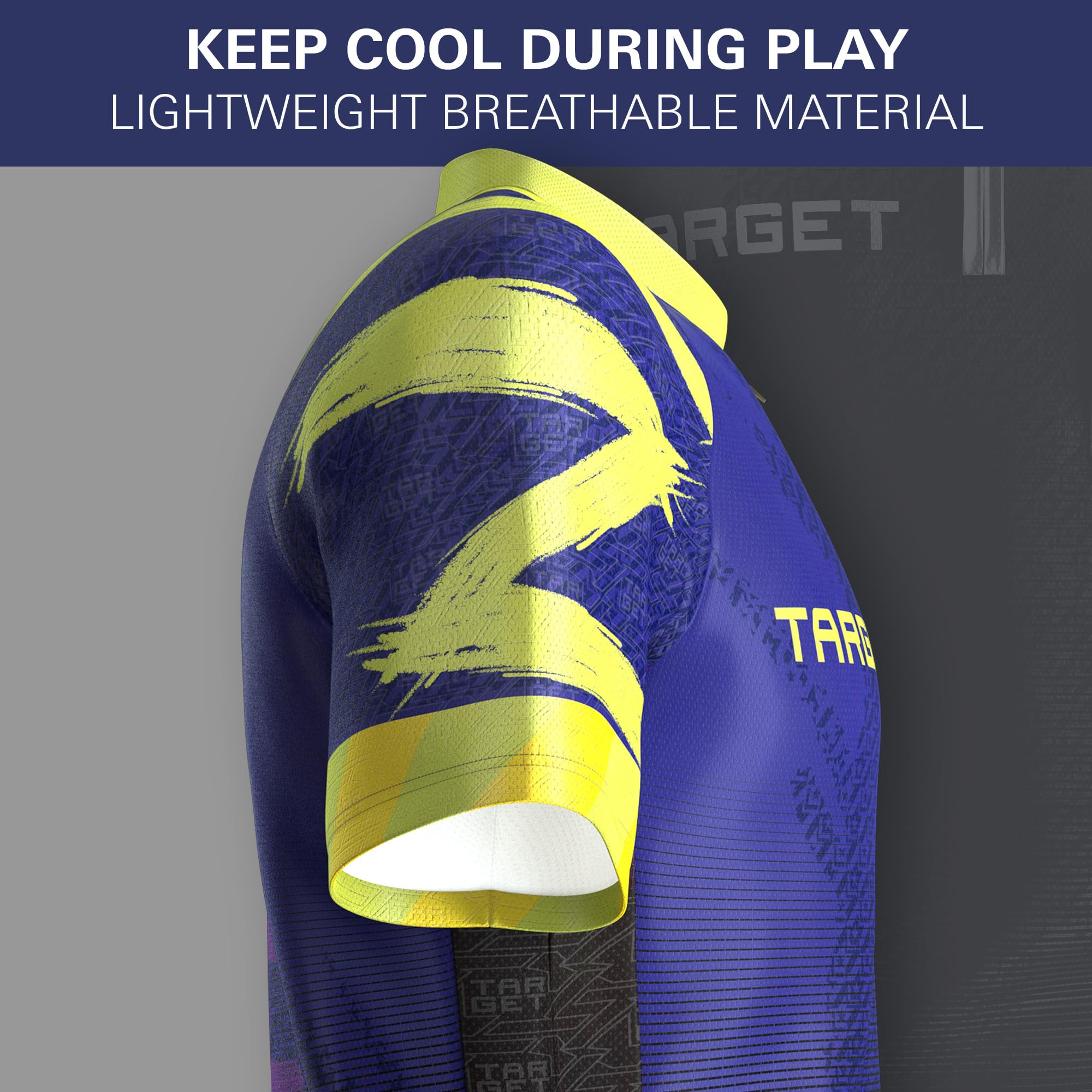 Target Darts Luke Littler Mens Dart Shirt | Das Nuke Coolplay Kragenloses Dart-T-Shirt Player Edition für Erwachsene XS-4XL
