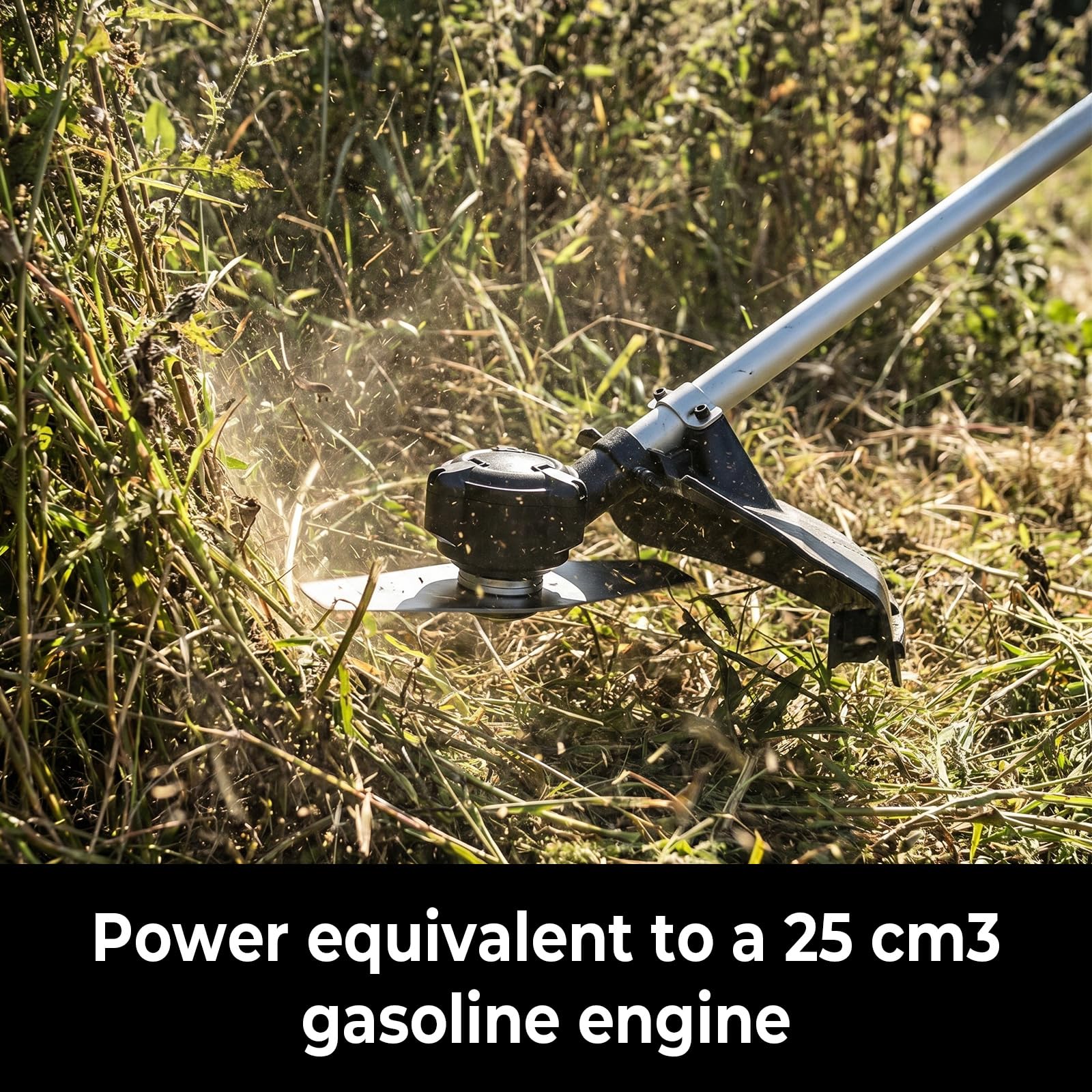 Akku Rasentrimmer Freischneider, 18-42V Bürstenloser Direktantrieb Motor, 3000mAh Akku Rasenmäher Kantenschneider Grasschneide, Multifunktionaler Gartentrimmer für Rasenpflege, Kein Akku + Ladegerät
